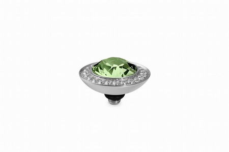 Qudo Silver Topper Tondo Deluxe 13mm - Peridot